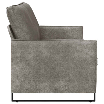 vidaXL 3 Seater Sofa Light Grey 190 x 81 x 82 cm Faux Suede Fabric 4