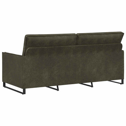 vidaXL 3 Seater Sofa Army Green 190 x 81 x 82 cm Faux Suede Fabric 5