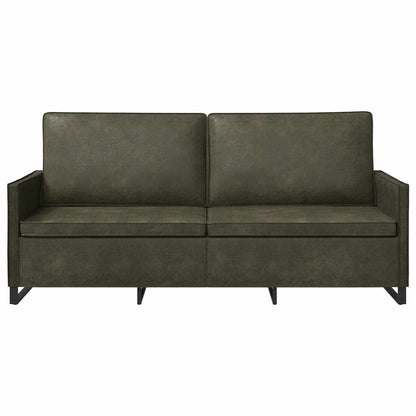 vidaXL 3 Seater Sofa Army Green 190 x 81 x 82 cm Faux Suede Fabric 3