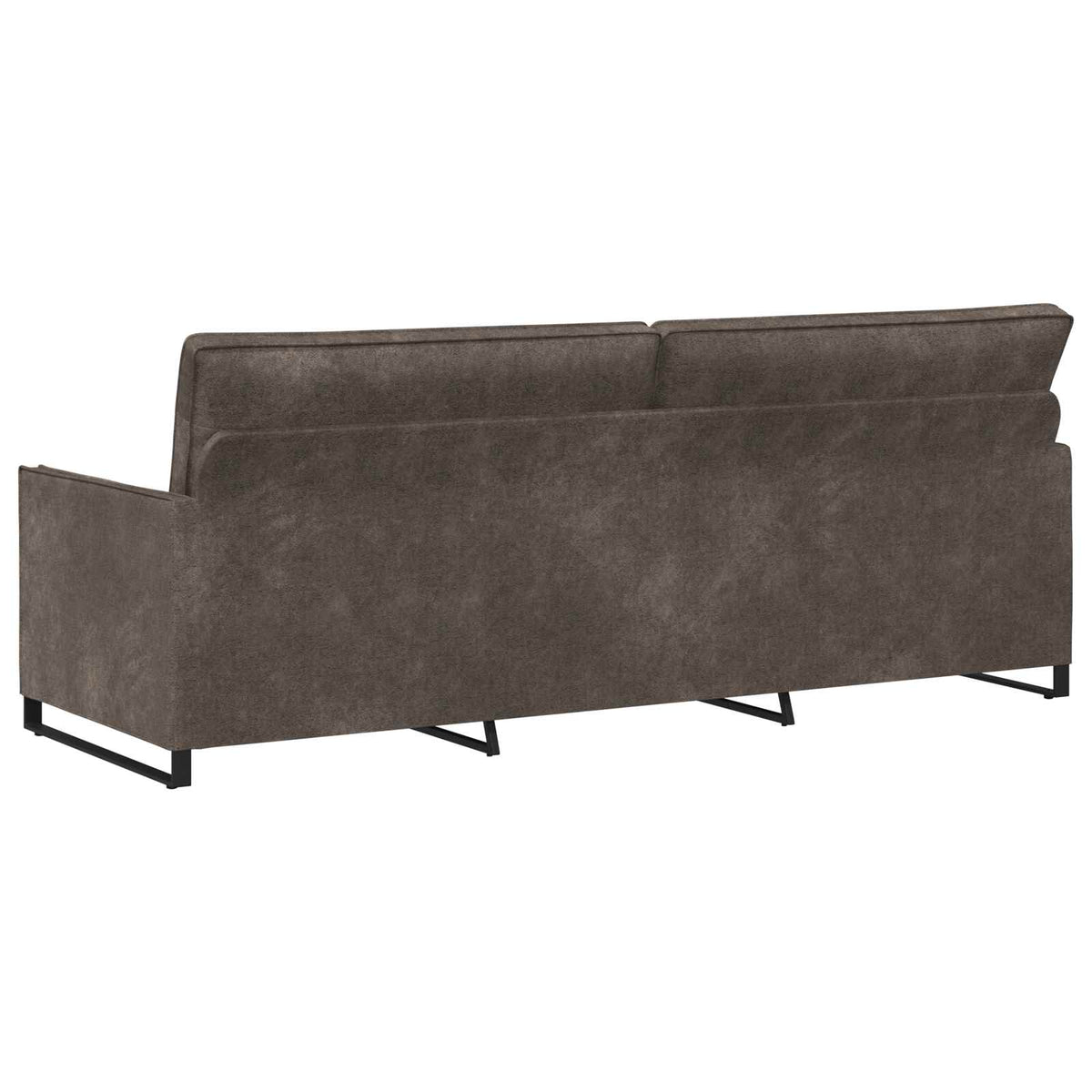 vidaXL 3 Seater Sofa Dark Grey 220 x 81 x 82 cm Faux Suede Fabric 5