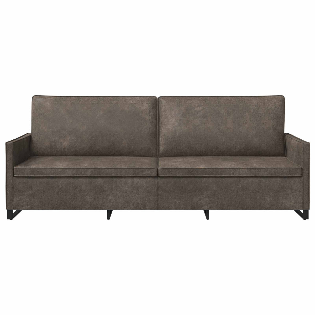 vidaXL 3 Seater Sofa Dark Grey 220 x 81 x 82 cm Faux Suede Fabric 3