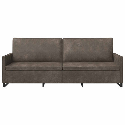 vidaXL 3 Seater Sofa Dark Grey 220 x 81 x 82 cm Faux Suede Fabric 3