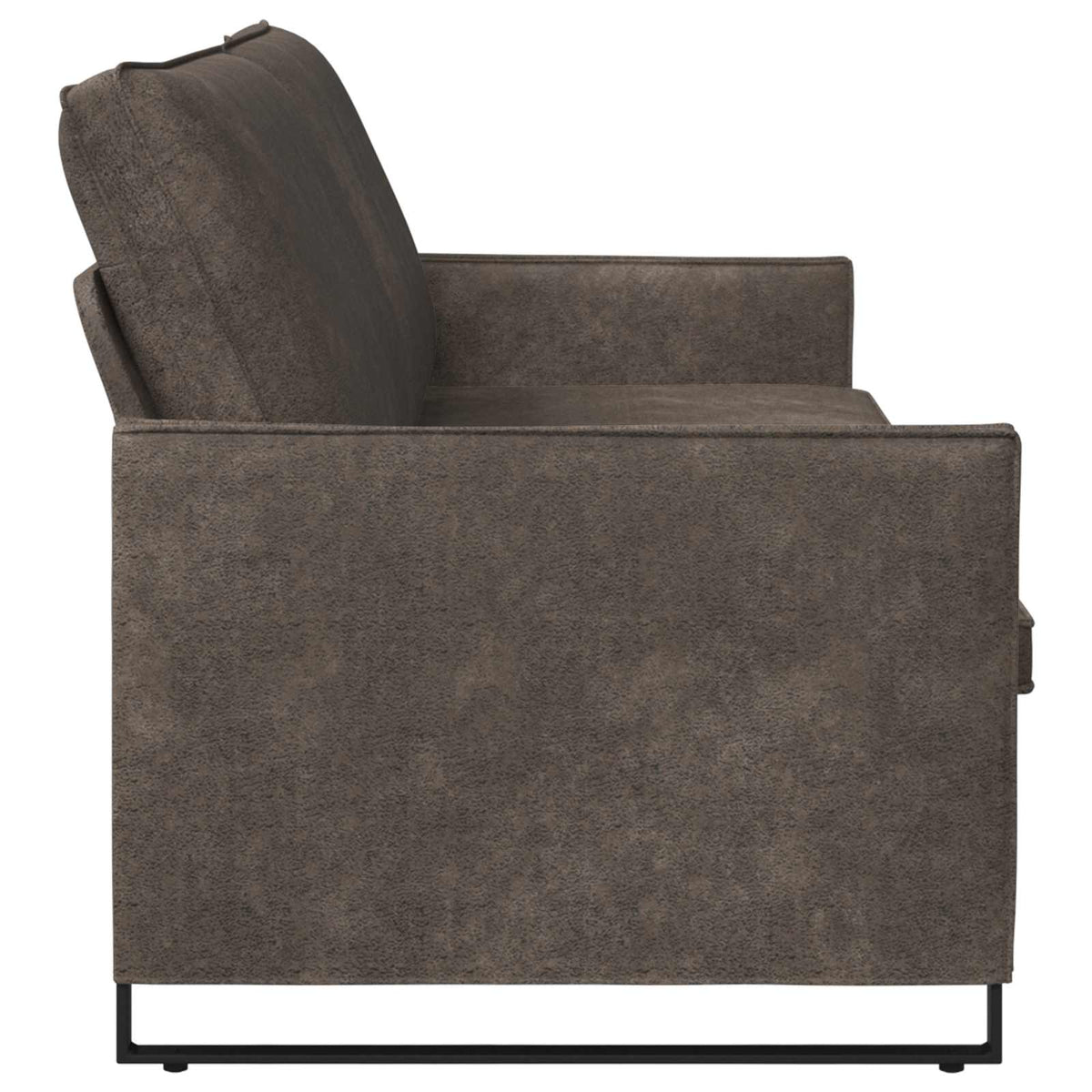 vidaXL 3 Seater Sofa Dark Grey 220 x 81 x 82 cm Faux Suede Fabric 4