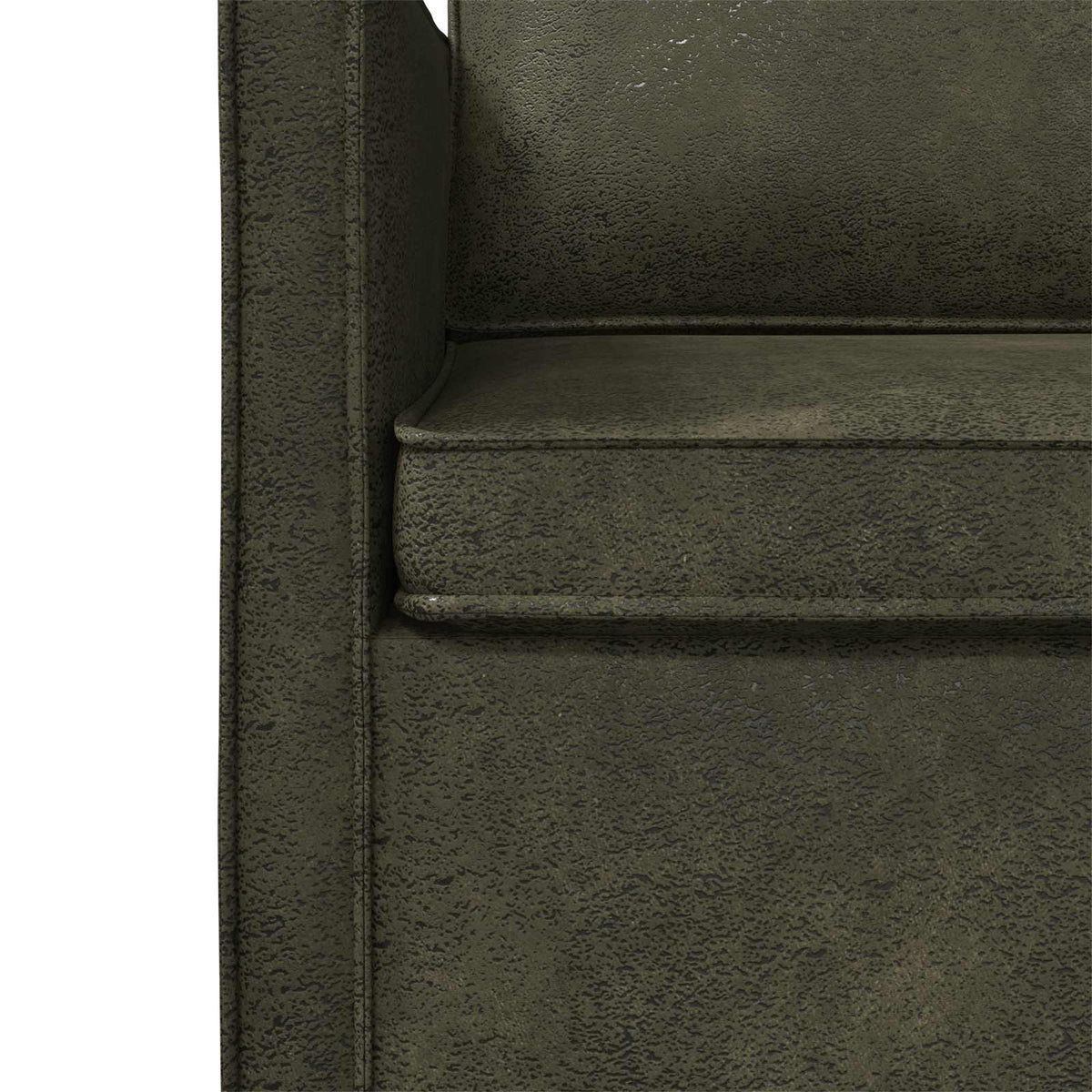 vidaXL 3 Seater Sofa Army Green 220 x 81 x 82 cm Faux Suede Fabric 6