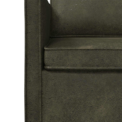 vidaXL 3 Seater Sofa Army Green 220 x 81 x 82 cm Faux Suede Fabric 6