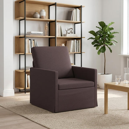 Armchair 70 x 81 x 82 cm Fabric 60 cm Dark brown