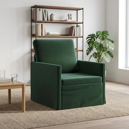 Armchair 70 x 81 x 82 cm Velvet 60 cm Dark green