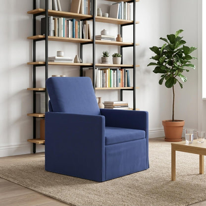 Armchair 70 x 81 x 82 cm Velvet 60 cm Police blue