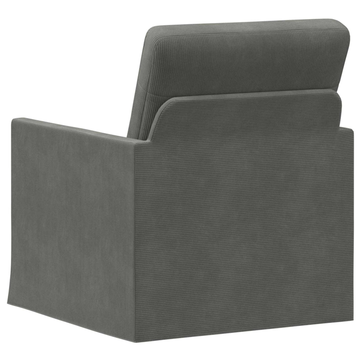Armchair 70 x 81 x 82 cm Corduroy Fabric 60 cm Dark grey