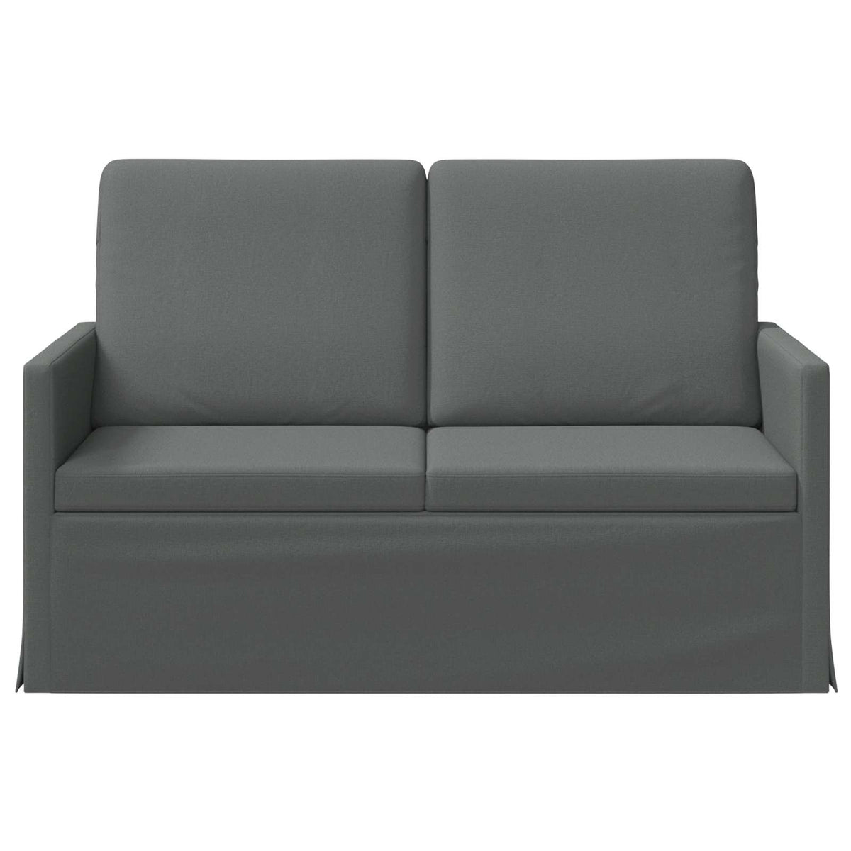 2 Seater Sofa 130 x 81 x 82 cm Fabric 120 cm Dark grey