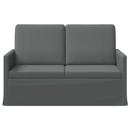 2 Seater Sofa 130 x 81 x 82 cm Fabric 120 cm Dark grey