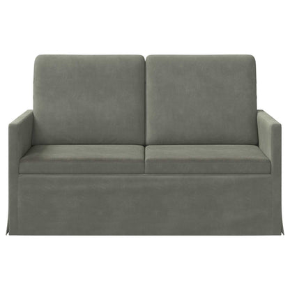 2 Seater Sofa 130 x 81 x 82 cm Corduroy Fabric 120 cm Light grey