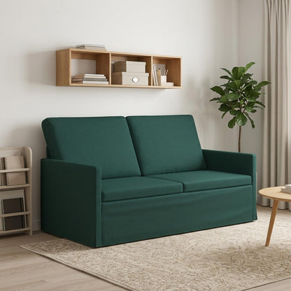 2 Seater Sofa 150 x 81 x 82 cm Fabric 140 cm Dark green