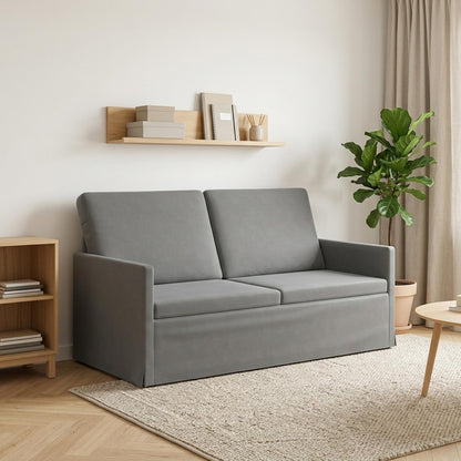 2 Seater Sofa 150 x 81 x 82 cm Velvet 140 cm Dark grey