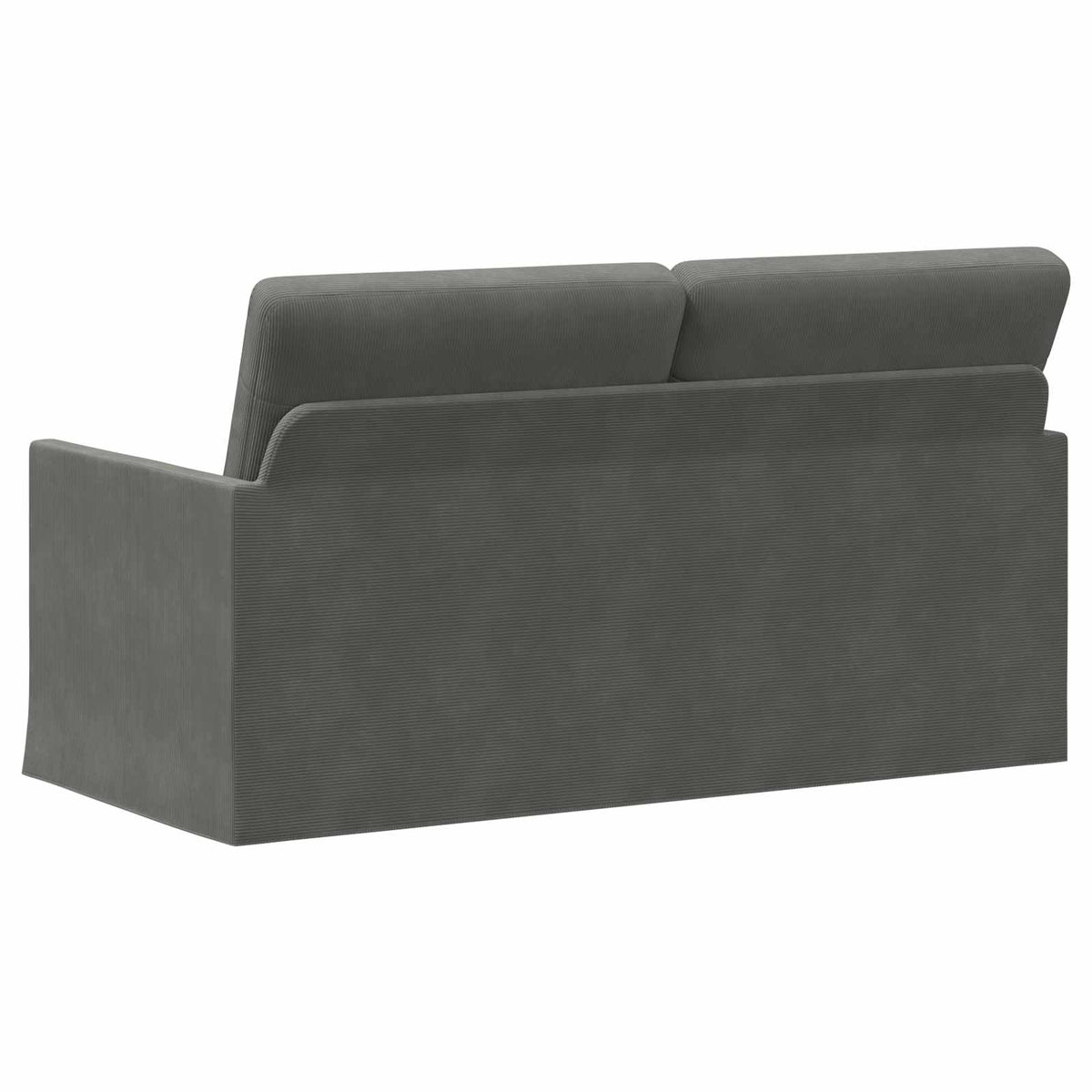 2 Seater Sofa 150 x 81 x 82 cm Corduroy Fabric 140 cm Dark grey