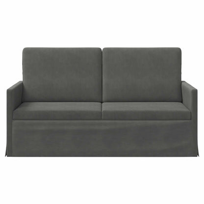 2 Seater Sofa 150 x 81 x 82 cm Corduroy Fabric 140 cm Dark grey