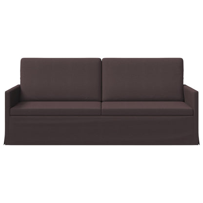 3 Seater Sofa 190 x 81 x 82 cm Fabric 180 cm Dark brown