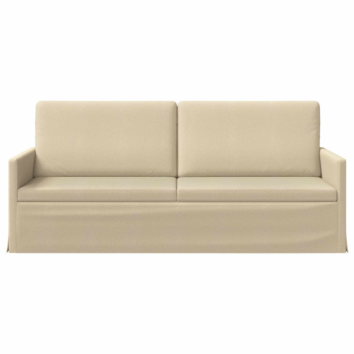 3 Seater Sofa 190 x 81 x 82 cm Fabric 180 cm Cream