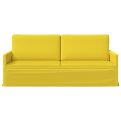 vidaXL 3 Seater Sofa Light Yellow 190 x 81 x 82 cm Fabric 3