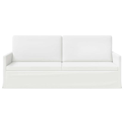 vidaXL 3 Seater Sofa White 190 x 81 x 82 cm Fabric 3