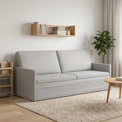 vidaXL 3 Seater Sofa Cloud Grey 190 x 81 x 82 cm Fabric 1