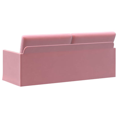 vidaXL 3 Seater Sofa Pink 190 x 81 x 82 cm Velvet 5