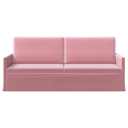 vidaXL 3 Seater Sofa Pink 190 x 81 x 82 cm Velvet 3