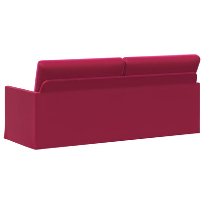 vidaXL 3 Seater Sofa Wine Red 190 x 81 x 82 cm Velvet 5