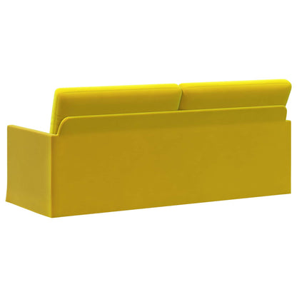 vidaXL 3 Seater Sofa Yellow 190 x 81 x 82 cm Velvet 5