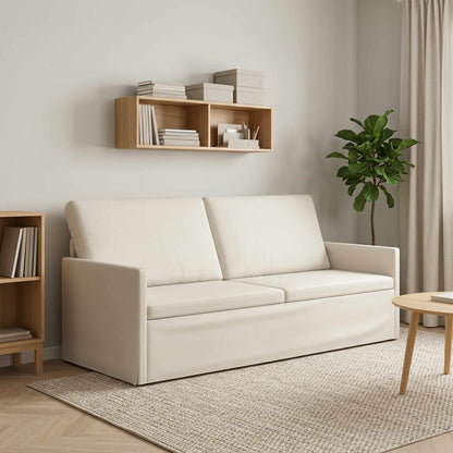 vidaXL 3 Seater Sofa Cream 190 x 81 x 82 cm Velvet 1