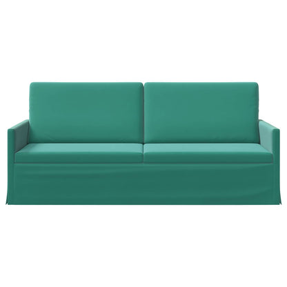 vidaXL 3 Seater Sofa Turquoise 190 x 81 x 82 cm Velvet 3