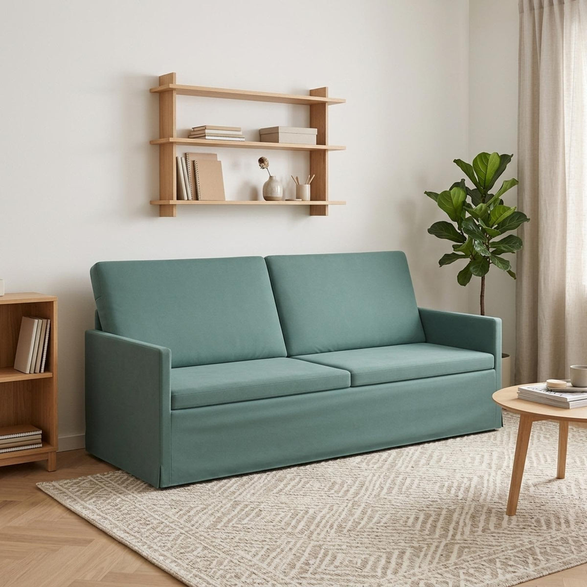 vidaXL 3 Seater Sofa Sea Green 190 x 81 x 82 cm Velvet 1
