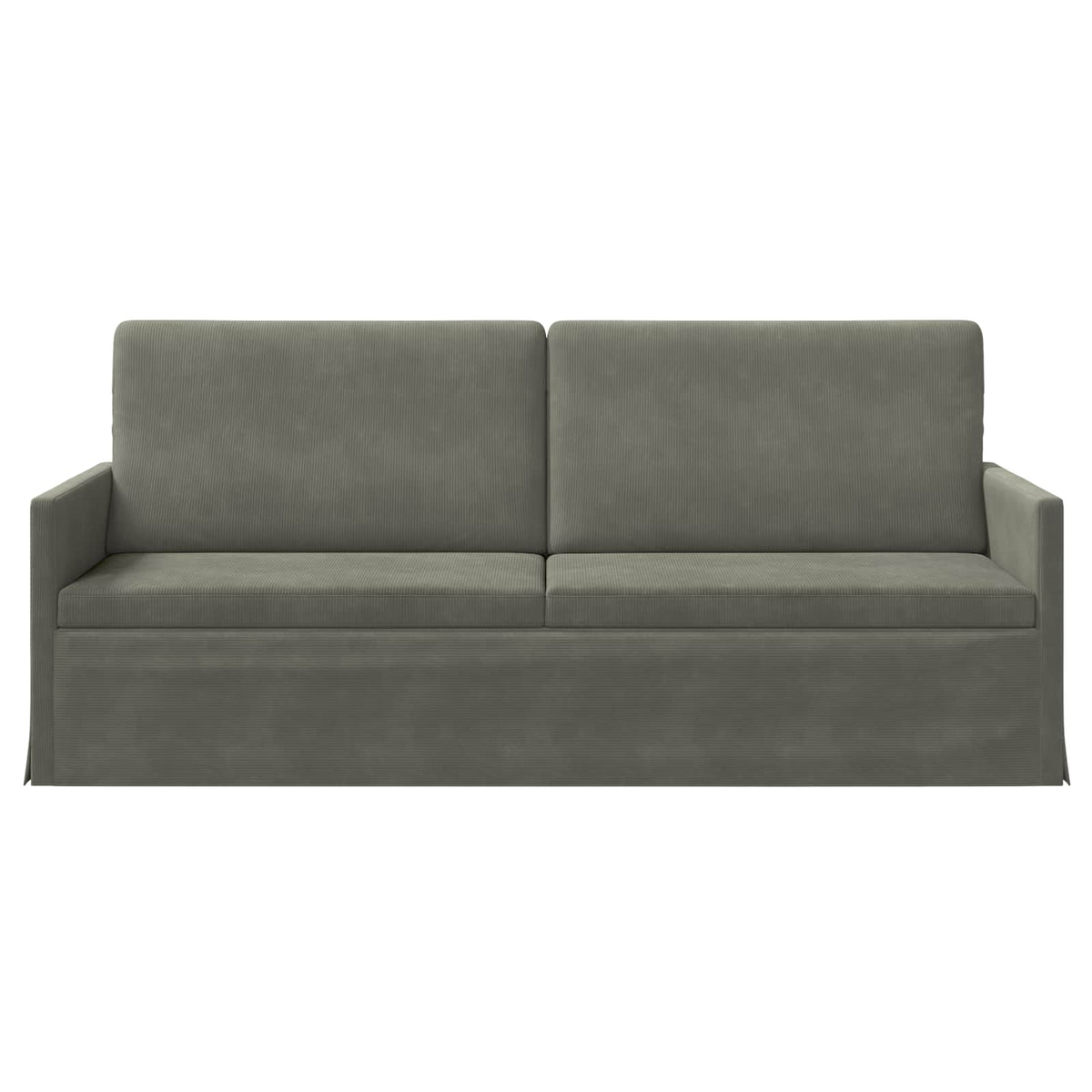 vidaXL 3 Seater Sofa Light Grey 190 x 81 x 82 cm Corduroy Fabric 3
