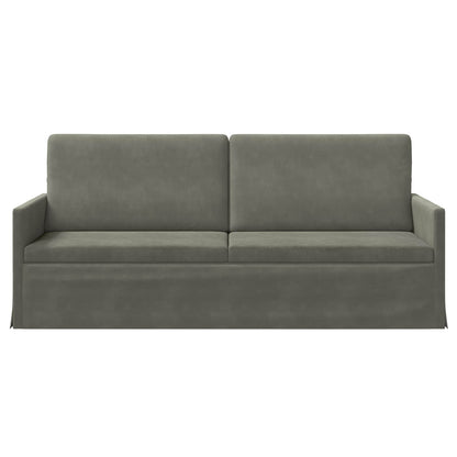 vidaXL 3 Seater Sofa Light Grey 190 x 81 x 82 cm Corduroy Fabric 3