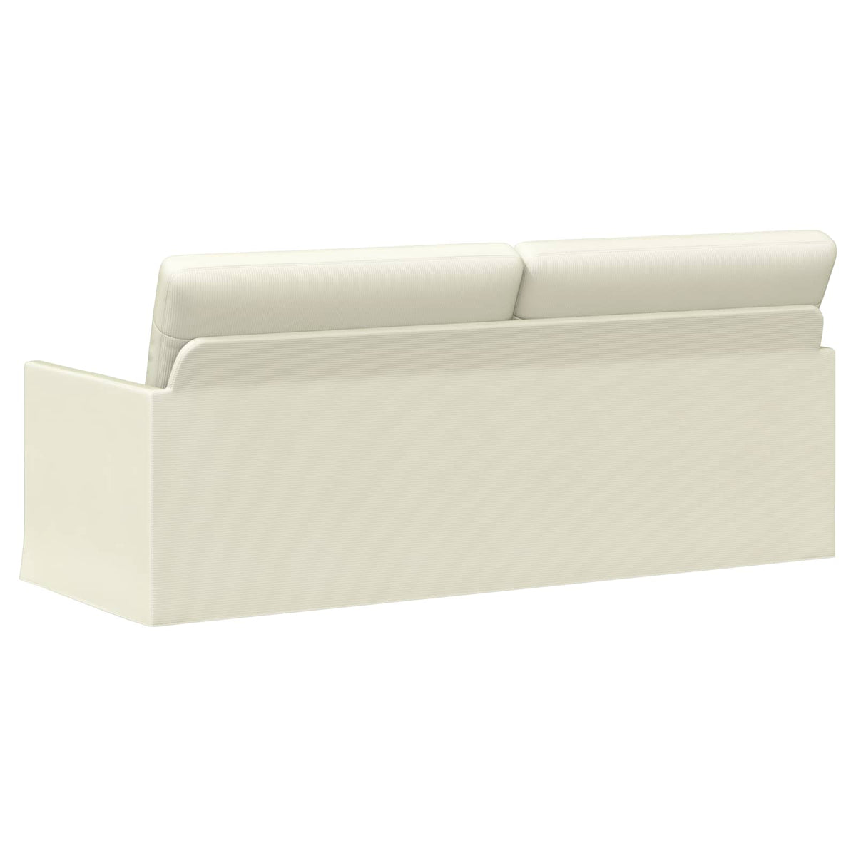 vidaXL 3 Seater Sofa Cream 190 x 81 x 82 cm Corduroy Fabric 5