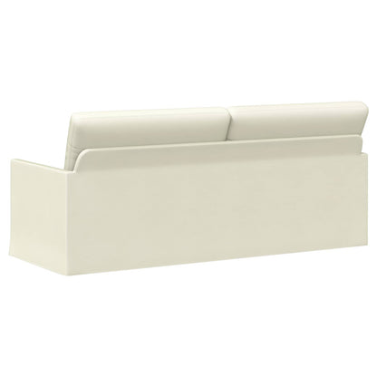 vidaXL 3 Seater Sofa Cream 190 x 81 x 82 cm Corduroy Fabric 5