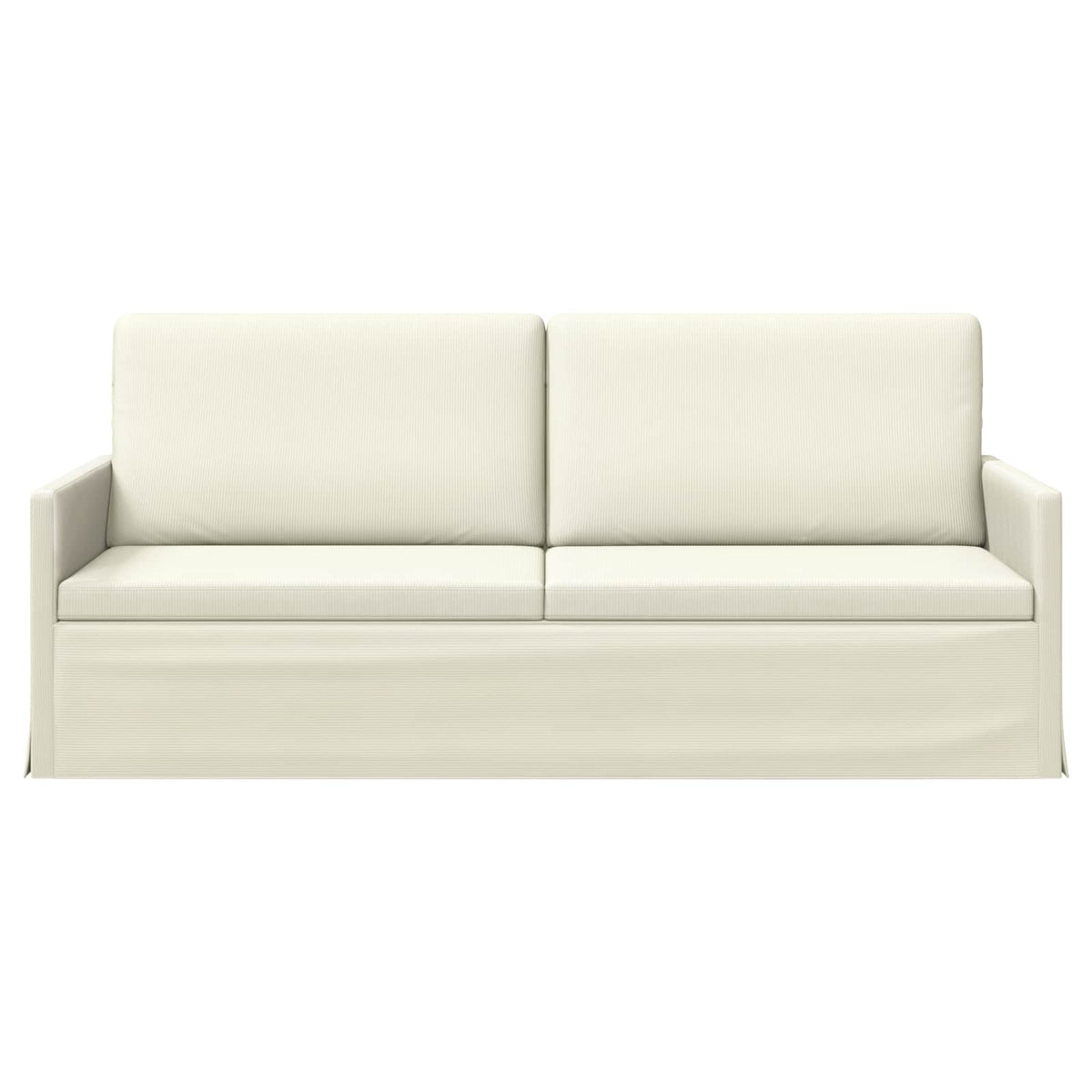 vidaXL 3 Seater Sofa Cream 190 x 81 x 82 cm Corduroy Fabric 3