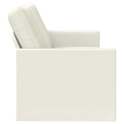 vidaXL 3 Seater Sofa Cream 190 x 81 x 82 cm Corduroy Fabric 4