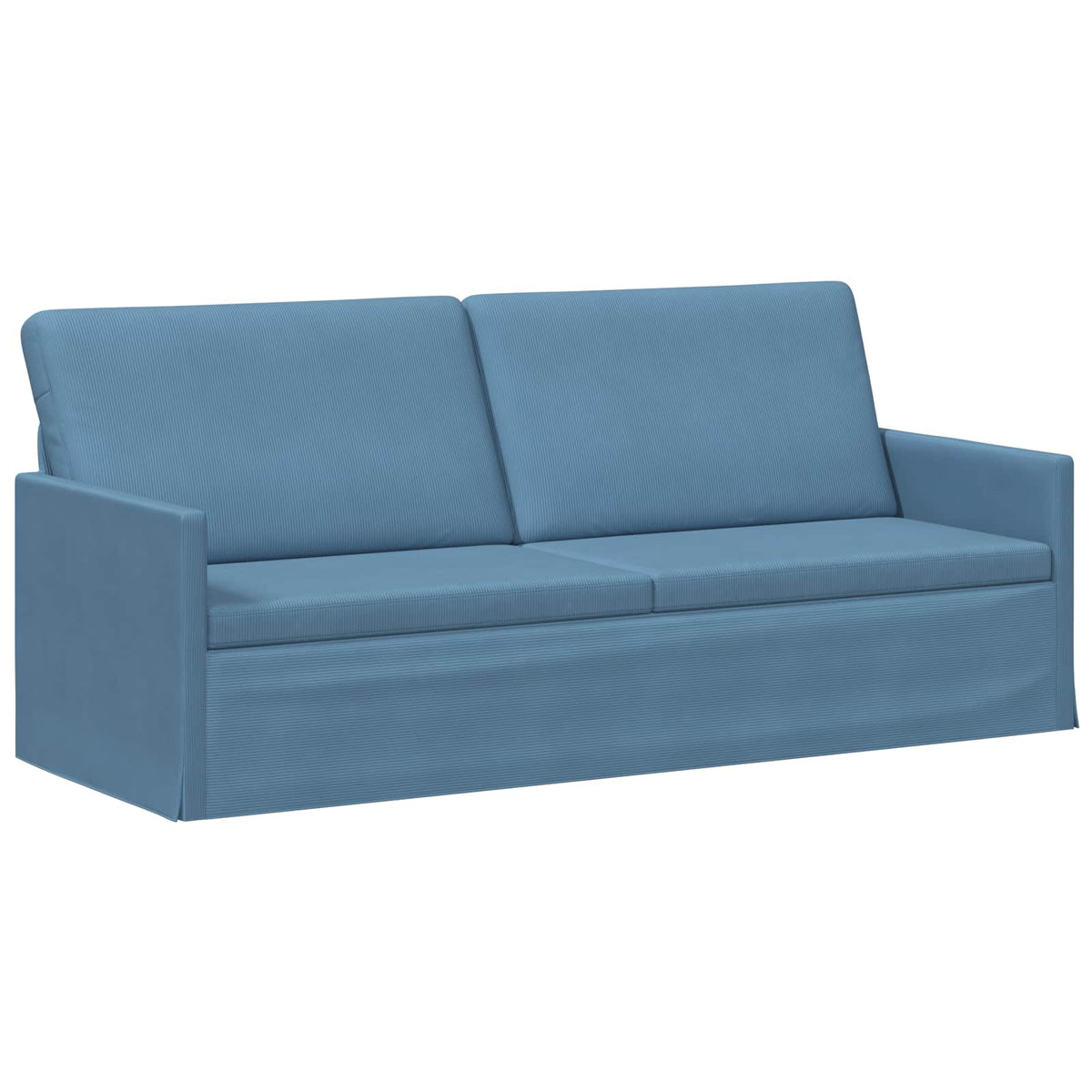 vidaXL 3 Seater Sofa Blue 190 x 81 x 82 cm Corduroy Fabric 2