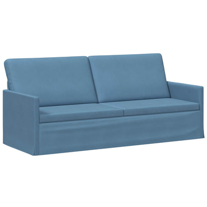 vidaXL 3 Seater Sofa Blue 190 x 81 x 82 cm Corduroy Fabric 2