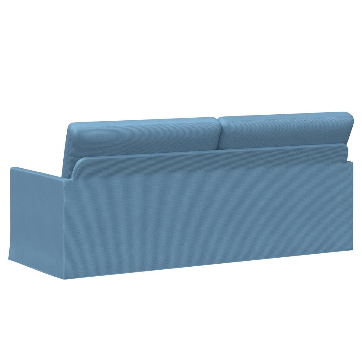 vidaXL 3 Seater Sofa Blue 190 x 81 x 82 cm Corduroy Fabric 5