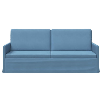 vidaXL 3 Seater Sofa Blue 190 x 81 x 82 cm Corduroy Fabric 3