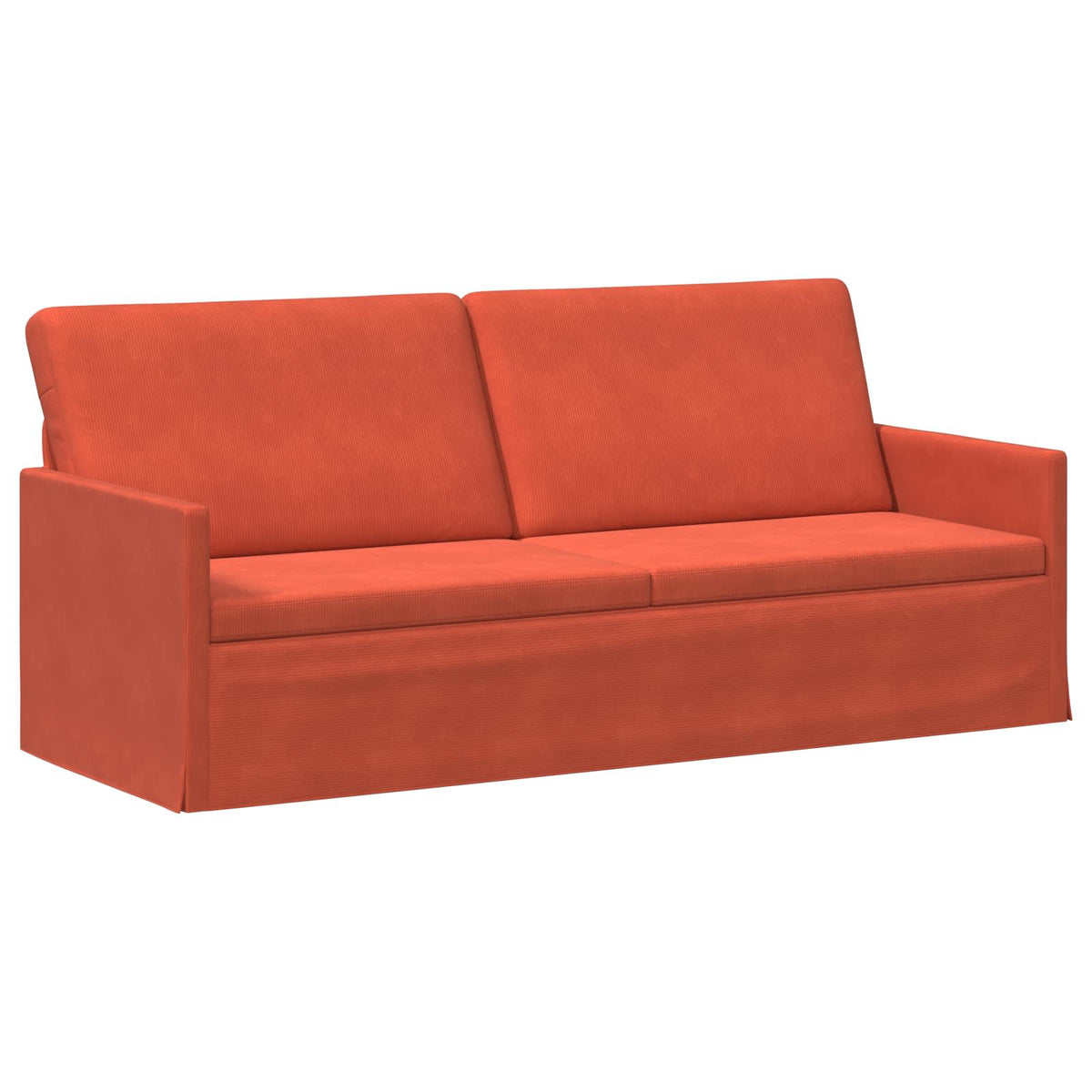 vidaXL 3 Seater Sofa Red Orange 190 x 81 x 82 cm Corduroy Fabric 2