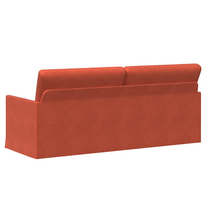 vidaXL 3 Seater Sofa Red Orange 190 x 81 x 82 cm Corduroy Fabric 5