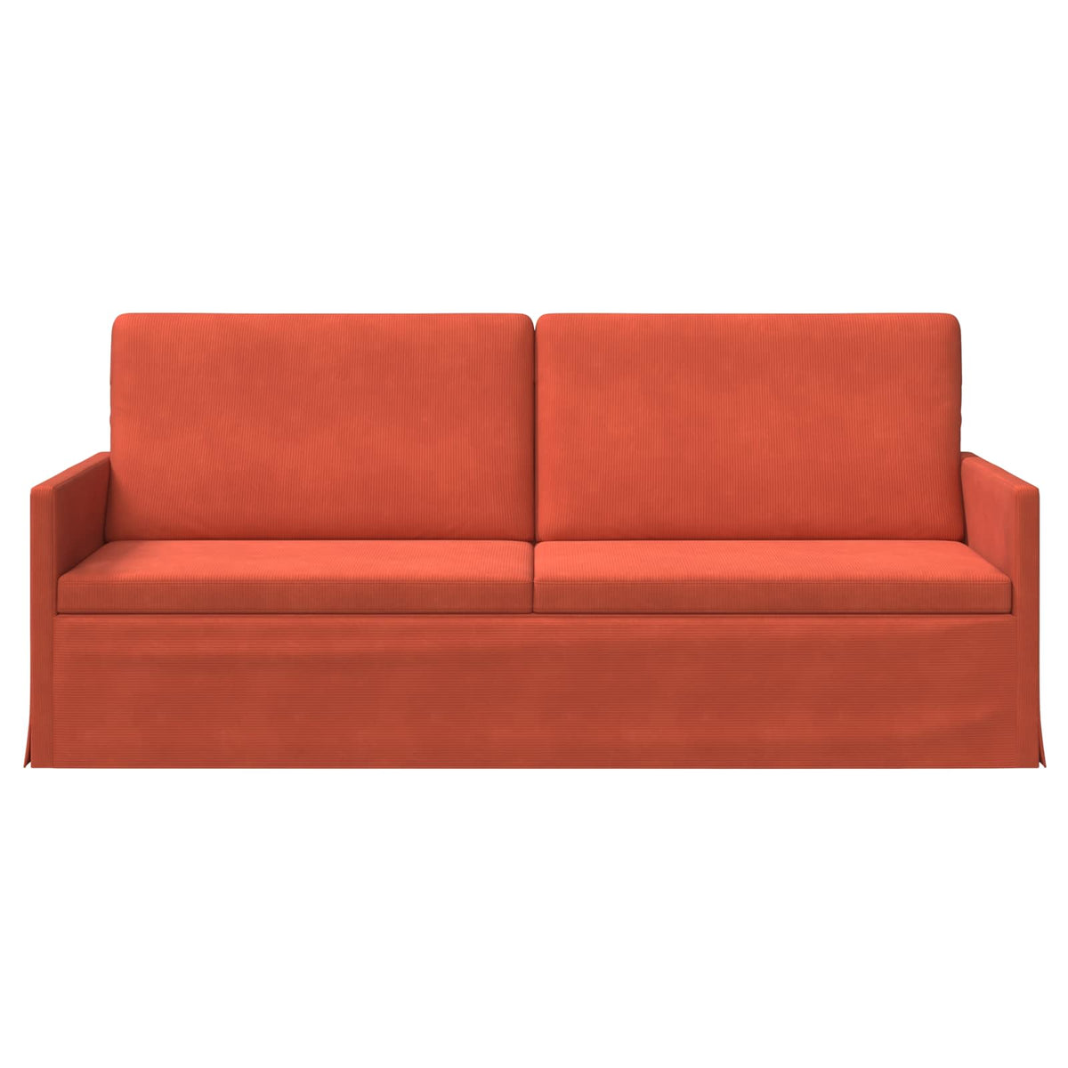 vidaXL 3 Seater Sofa Red Orange 190 x 81 x 82 cm Corduroy Fabric 3
