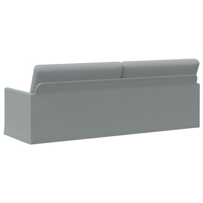 vidaXL 3 Seater Sofa Light Grey 220 x 81 x 82 cm Fabric 5