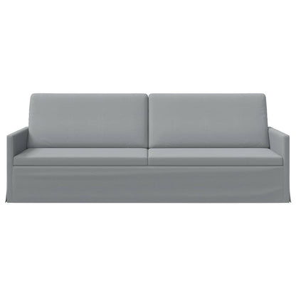 vidaXL 3 Seater Sofa Light Grey 220 x 81 x 82 cm Fabric 3