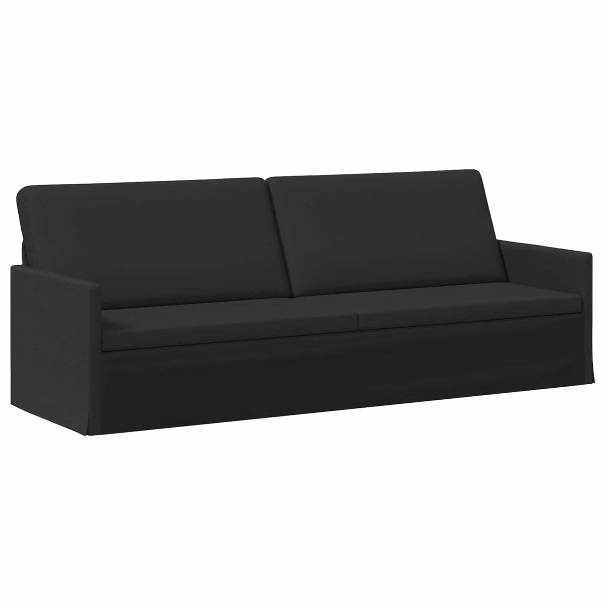 vidaXL 3 Seater Sofa Black 220 x 81 x 82 cm Fabric 2