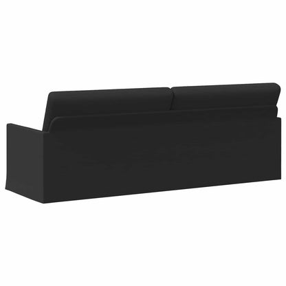 vidaXL 3 Seater Sofa Black 220 x 81 x 82 cm Fabric 5