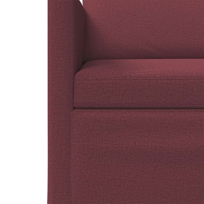 vidaXL 3 Seater Sofa Wine Red 220 x 81 x 82 cm Fabric 6
